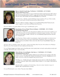 MIRS' Guide to New House Members