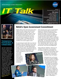 NASA's Open Government Commitment
