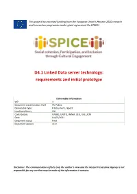 Requirements and Initial Prototype