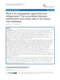 What Is the Phylogenetic Signal Limit from Mitogenomes?