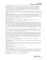 Appendix E Interview of Castagneto Family 1 of 24 1