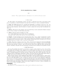 FOUR DIMENSIONAL CHESS 1. FIDE Chess We Shall Assume A