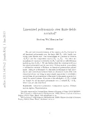 Linearized Polynomials Over Finite Fields Revisited