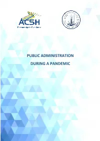 Public Administration During a Pandemic