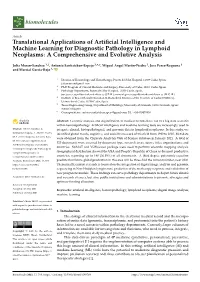 Translational Applications of Artificial Intelligence and Machine