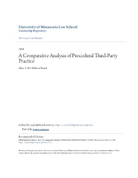 A Comparative Analysis of Procedural Third-Party Practice Minn