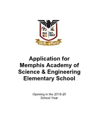 Application for Memphis Academy of Science & Engineering Elementary
