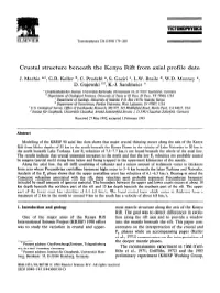 Crustal Structure Beneath the Kenya Rift from Axial Profile Data