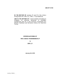 EB-2011-0140 in the MATTER of Sections 70