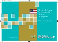 Effective Technical Cooperation for Capacity Development