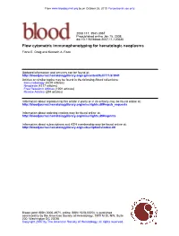 Flow Cytometric Immunophenotyping for Hematologic Neoplasms