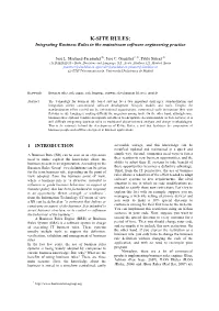 K-SITE RULES: Integrating Business Rules in the Mainstream Software Engineering Practice