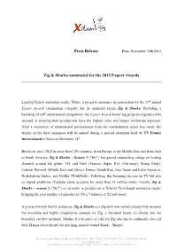 Press Release Zig & Sharko Nominated for the 2015 Export