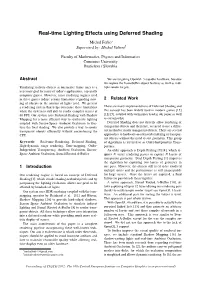 Real-Time Lighting Effects Using Deferred Shading