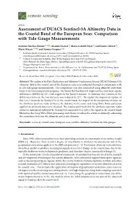 Assessment of DUACS Sentinel-3A Altimetry Data in the Coastal Band of the European Seas: Comparison with Tide Gauge Measurements