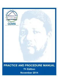 CCMA Practice and Procedure Manual