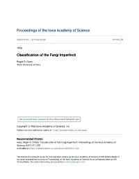 Classification of the Fungi Lmperfecti