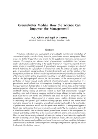 Groundwater Models: How the Science Can Empower the Management?