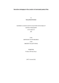 Narrative Strategies in the Creation of Animated Poetry-Films