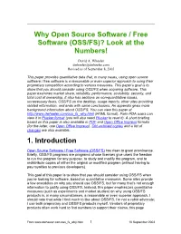 (OSS/FS)? Look at the Numbers!