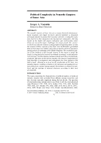 Political Complexity in Nomadic Empires of Inner Asia