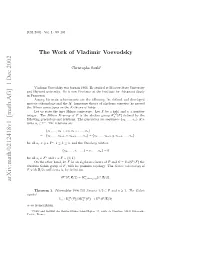 The Work of Vladimir Voevodsky 101