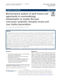 Biomechanical Analysis of Skull Trauma and Opportunity In