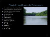 Fluvial Landforms & Processes
