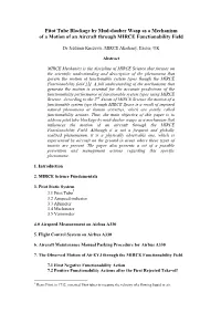 P201901-Pitot Tube Blockage As a Mechanism of a Motion of An