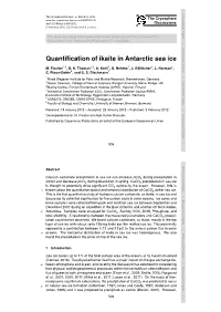 Quantification of Ikaite in Antarctic Sea