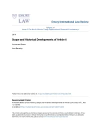 Scope and Historical Developments of Article 6
