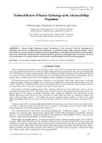 Technical Review of Nuclear Technology As the Advanced Ships Propulsion