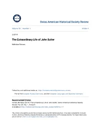 The Extraordinary Life of John Sutter