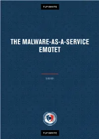 The Malware-As-A-Service Emotet