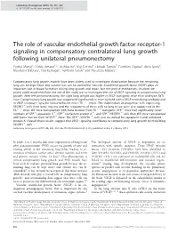 The Role of Vascular Endothelial Growth Factor Receptor-1 Signaling In