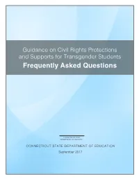 Transgender Guidance Frequently Asked Questions
