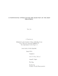 A Partitioning Approach for the Selection of the Best Treatment