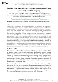 Case Study of PIJAR Program)
