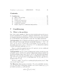 Contents 7 Conditioning