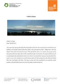 Cumbrae Report Island