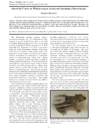 Growth Curve of White-Tailed Antelope Squirrels from Idaho