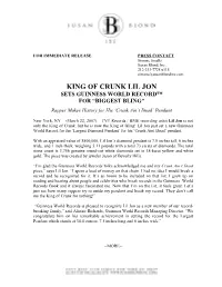 King of Crunk Lil Jon Sets Guinness World Record™ for “Biggest Bling”