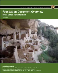 Mesa Verde National Park Foundation Document Overview