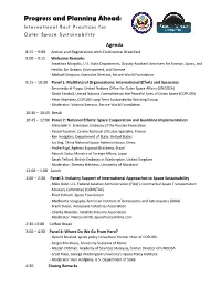 Progress and Planning Ahead: International Best Practices for Outer Space Sustainability
