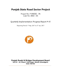 Quarterly Implementation Progress Report # 41