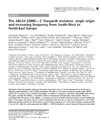 The ABCA4 2588G&gt;C Stargardt Mutation