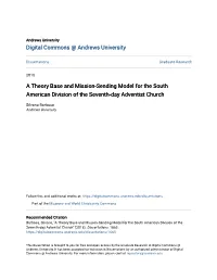 A Theory Base and Mission-Sending Model for the South American Division of the Seventh-Day Adventist Church