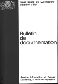 Bulletin De Documentation