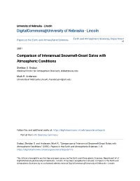 Comparison of Interannual Snowmelt-Onset Dates with Atmospheric Conditions