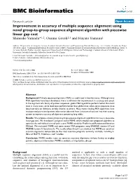 Improvement in Accuracy of Multiple Sequence Alignment Using Novel